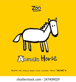 Hand drawn animal illustration - vector
