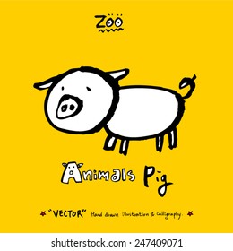 Hand drawn animal illustration - vector