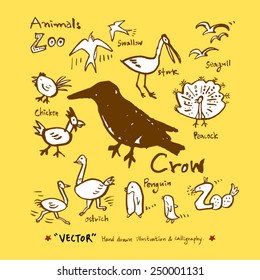Hand drawn animal illustration - vector