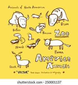 Hand drawn animal illustration - vector