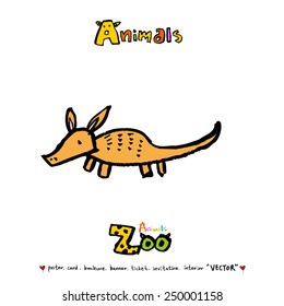 Hand drawn animal illustration - vector