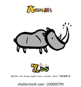 Hand drawn animal illustration - vector