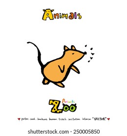 Hand drawn animal illustration - vector