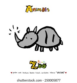 Hand drawn animal illustration - vector
