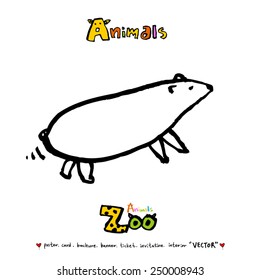 Hand drawn animal illustration - vector