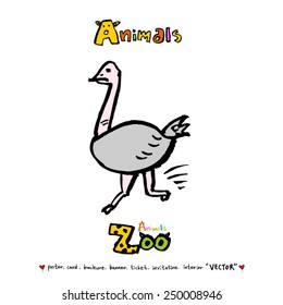 Hand drawn animal illustration - vector