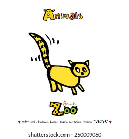 Hand drawn animal illustration - vector