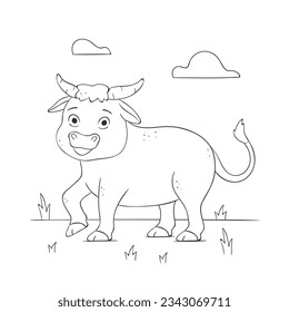 hand drawn animal sketch illustration. animals for coloring book. Animal Outline. vector illustration for children. Cute cartoon characters. Farm, forest and jungle animals. animals line art.
