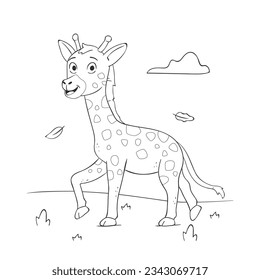 hand drawn animal sketch illustration. animals for coloring book. Animal Outline. vector illustration for children. Cute cartoon characters. Farm, forest and jungle animals. animals line art.