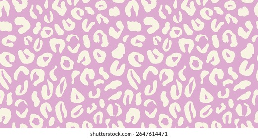 Hand Drawn animal skin and fur print seamless pattern with nature whimsical shapes, spots, dots and lines with textures. Vibrant jungle boho print. Modern exotic collage print