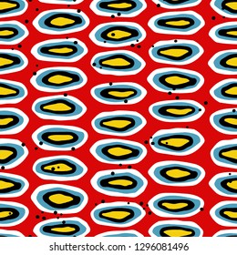 Hand drawn Animal Skin style vector seamless pattern. Abstract background. Great for fabric, textile, wrapping paper. Vector Illustration. 