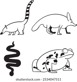 Arte de Vetor Animal desenhada à mão