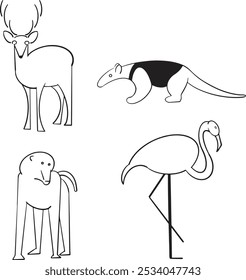 Arte vectorial animal dibujado a mano