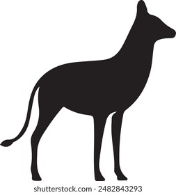 Hand drawn animals silhouette horse