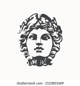 Hand Drawn Antique Greek And Roman God Apollo Vector