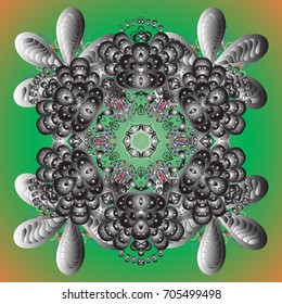 Hand drawn antistress snowflake. Vector illustration. Template for cover, poster, t-shirt or tattoo. Winter coloring pages for adult art therapy.