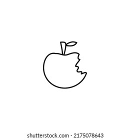 Handgezeichnetes Apfelsymbol, einfaches Doodle-Symbol