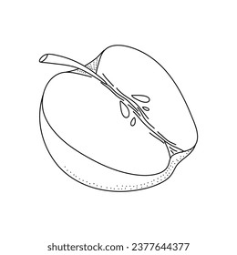 Hand drawn apple isolated on white isolated background. It can be used for decoration of textile, paper and other surfaces.