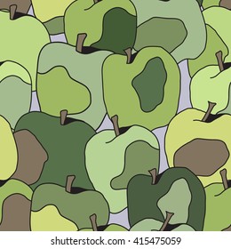 Hand drawn apple pattern