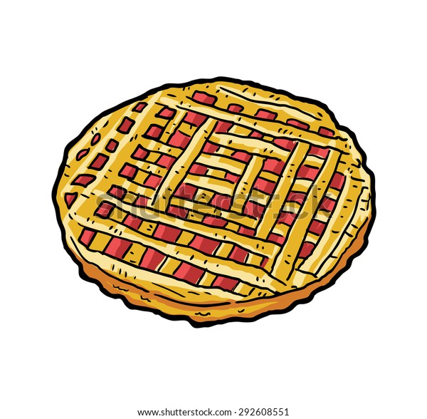 Hand Drawn Apple Pie Stock Vector (Royalty Free) 292608551