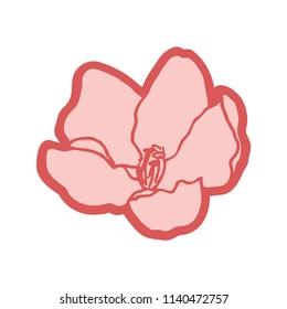 hand drawn apple tree flower