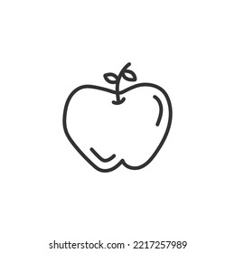Hand drawn apple vector icon. Apple flat sign design. Apple symbol pictogram linear icon