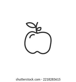 Hand drawn apple vector icon. Apple flat sign design. Apple symbol pictogram linear icon