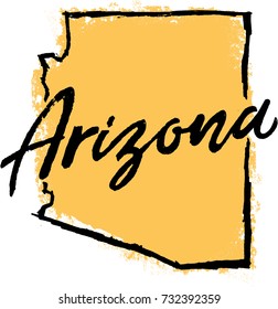 Hand Drawn Arizona State Design