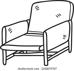 Hand Drawn Armchair illustration isolated on background
