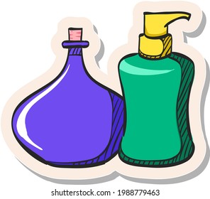 Icono de Aromaterapia dibujado a mano en ilustración vectorial de estilo pegatina
