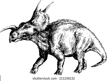 hand drawn arrhinocerathops