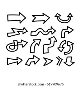 Hand drawn arrow