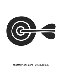 Hand drawn Arrow bullseye vector illustration