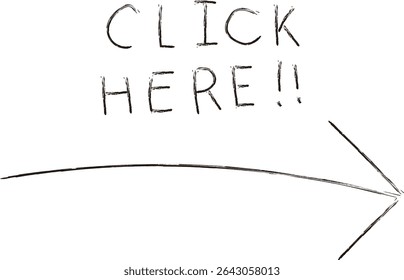 Hand Drawn Arrow with CLICK HERE Text
