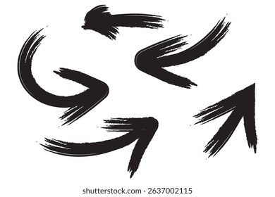 Hand drawn arrow collection brush