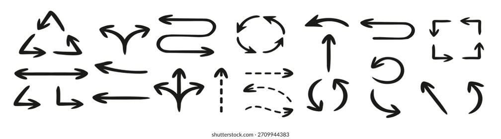 Hand Drawn Arrow Collection, can be used for business designs, presentation designs or any suitable designs.
