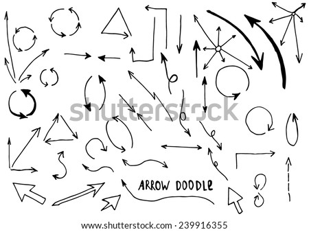 Hand Drawn arrow collection doodle