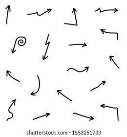 Hand Drawn Arrow Collection Vector