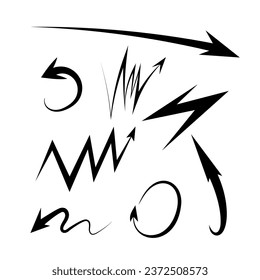 Hand drawn arrow collection vector