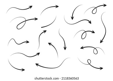 Hand drawn arrow doodle collection