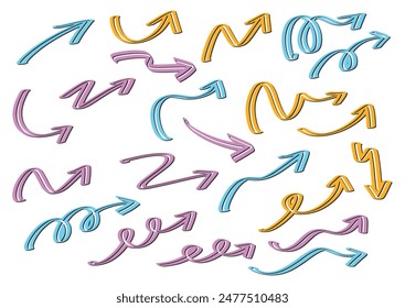 Handgezeichnete Pfeil Doodle Design-Elemente