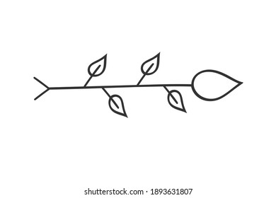 Hand drawn arrow in doodle style. Cute direction indicator. Isolated object on a white background.