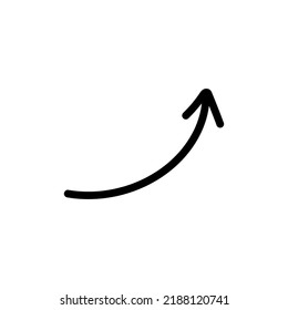 Hand drawn arrow. Doodle Vector Illustration Isolated on white background.