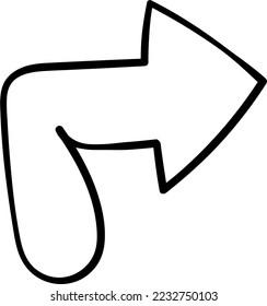 Hand Drawn Arrow Doodle Vector Illustration