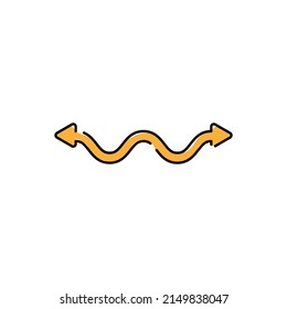 hand drawn arrow element vector. Collection of doodle arrows, lines, symbol, pointing mark, shapes on white background. Simple icon illustration for education, decoration, map.