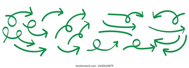 Flecha dibujada a mano EPS 10 Vector 