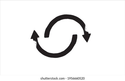 Hand drawn arrow flat design vector