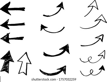 Hand drawn arrow icon collection