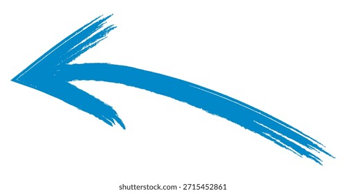Un conjunto de iconos de flecha dibujado a mano con una flecha de trazo de pincel roja y una flecha de marcador azul. Aisladas sobre un fondo transparente, estas flechas expresivas son ideales para resaltar.