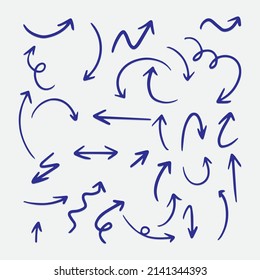 Handgezeichnete Pfeilsymbol-Sets,Vektorsymbole,Kann für Web, Print und Mobile verwendet werden